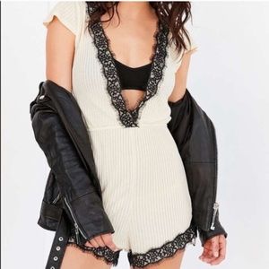 Urban Outfitters Lace Trimmed Romper